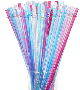 11 inch Glitter Reusable Straws, ADD ON ONLY