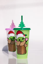 Load image into Gallery viewer, Baby Yoda Santa Cup
